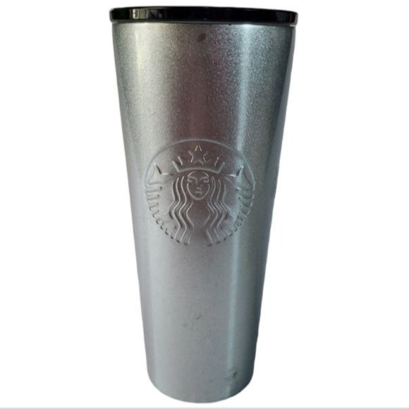 Starbucks Metal Cold Travel Tumbler Straw Cup Mug Silver 16 Oz Coffee Tea - Picture 1 of 13